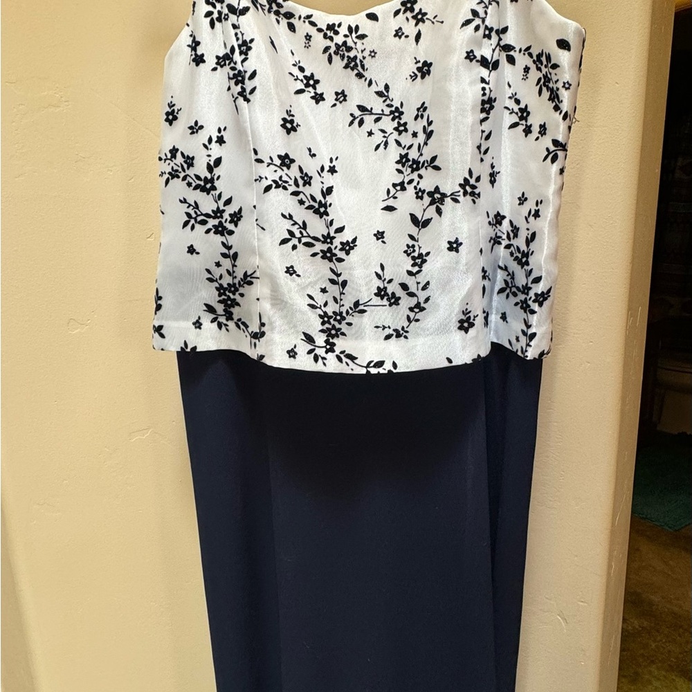 Vintage R and M 12P navy and white dress with jacket - Picture 5 of 8